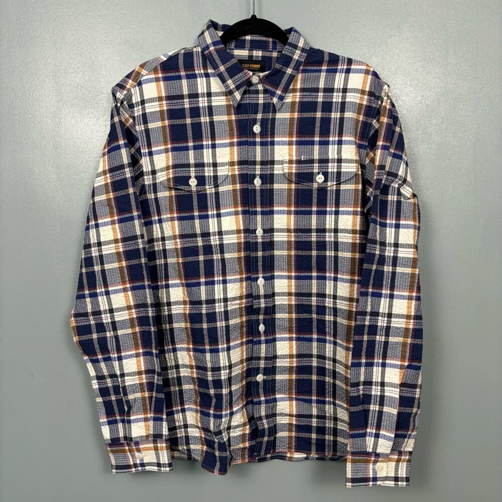 NWT C.O.F Studio Post Man Shirt Dark Blue Navy Medium